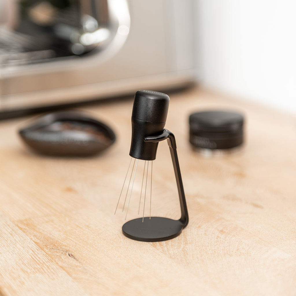 WDT-Tool detail – naaldtool voor koffiedistributie espresso barista