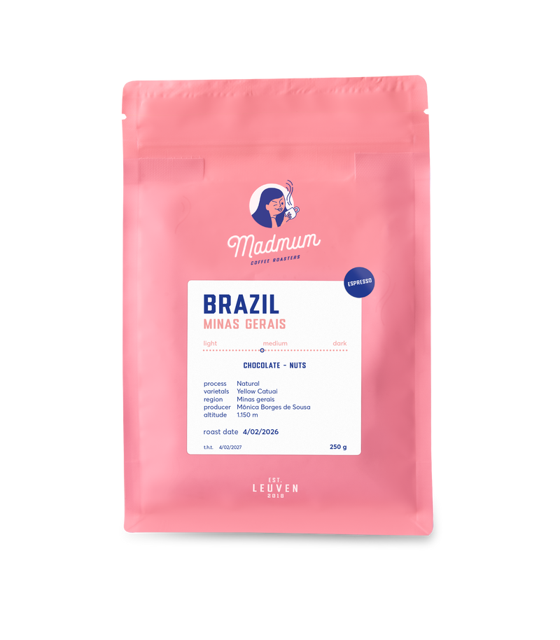 Brazil Minas Gerais specialty koffiebonen 250g – Madmum Coffee Roasters Leuven