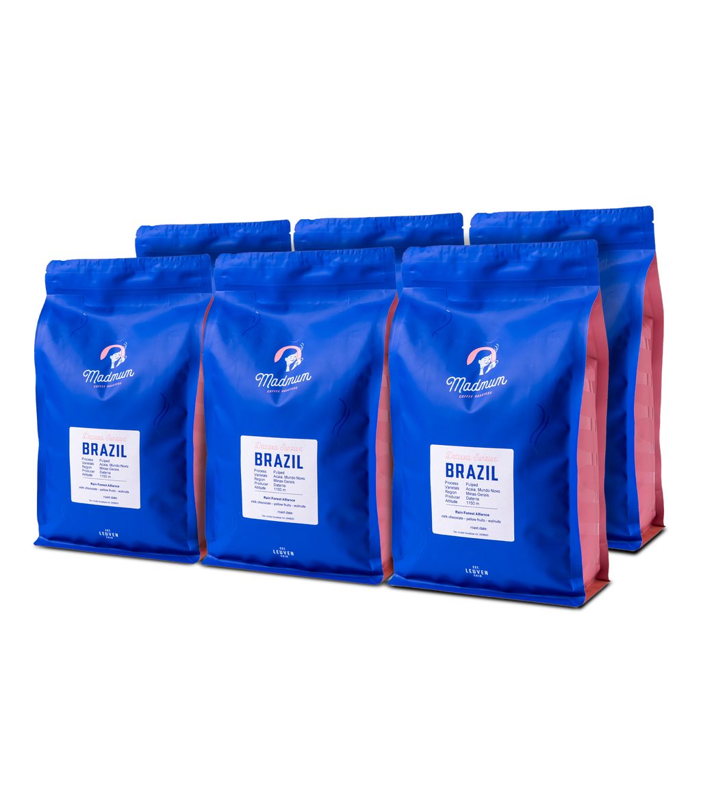 Brazil Espresso box 6x1kg – specialty koffiebonen grootverbruik Madmum Leuven