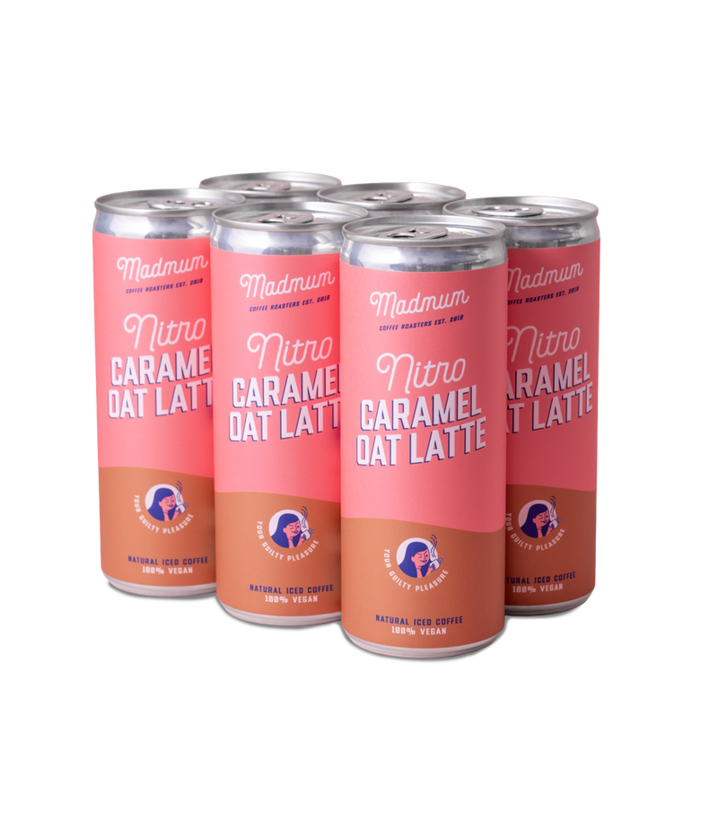 Nitro Oat Caramel Latte blikje 250ml – caramel oat nitro cold brew Madmum Leuven