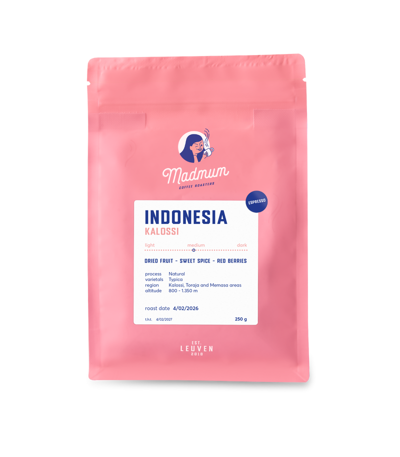 Indonesia Kalossi specialty espresso 250g – Madmum Coffee Roasters Leuven