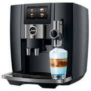 Jura J10 koffiemachine zijaanzicht – volledig automatische espresso en cold brew