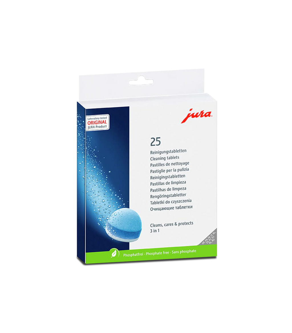 Jura reinigingstabletten 25 stuks – 3-in-1 onderhoud voor Jura koffiemachines