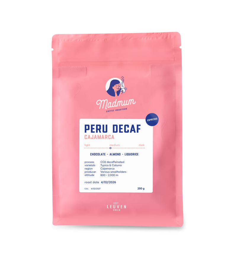 Peru Decaf cafeïnevrije specialty koffiebonen 250g – Madmum Coffee Roasters Leuven