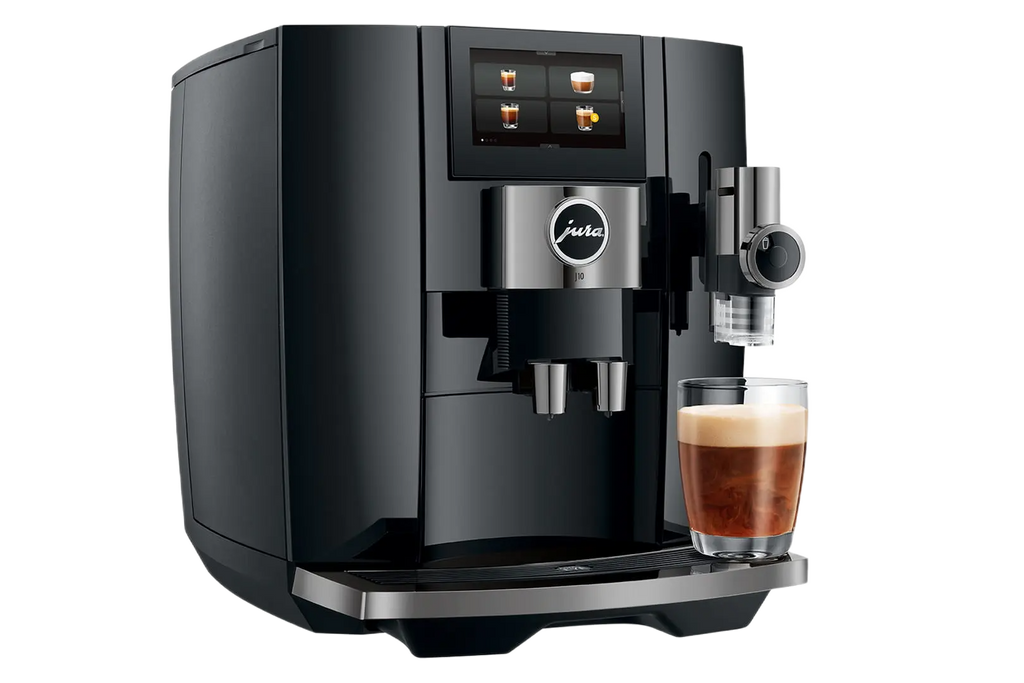 Jura J10 volautomaat detail – touchscreen bediening en Coffee Eye sensor