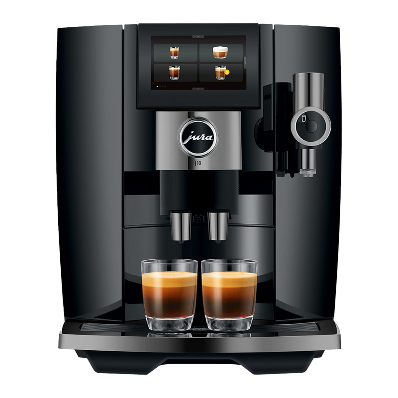 Jura J10 luxe volautomaat met cold brew en sweet foam functie – Night Chrome design